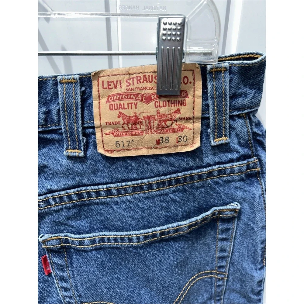 Levi's Men's 38x30 517 Bootcut Blue Jeans Zip Fly Medium Wash #9527